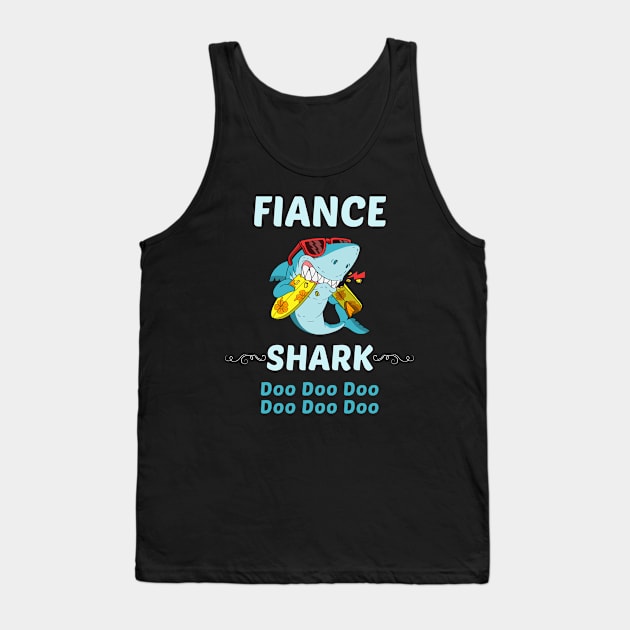 Family Shark 1 FIANCE Tank Top by blakelan128